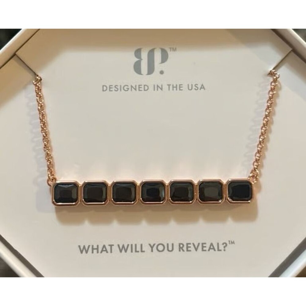 Black Onyx Bar Necklace - BP